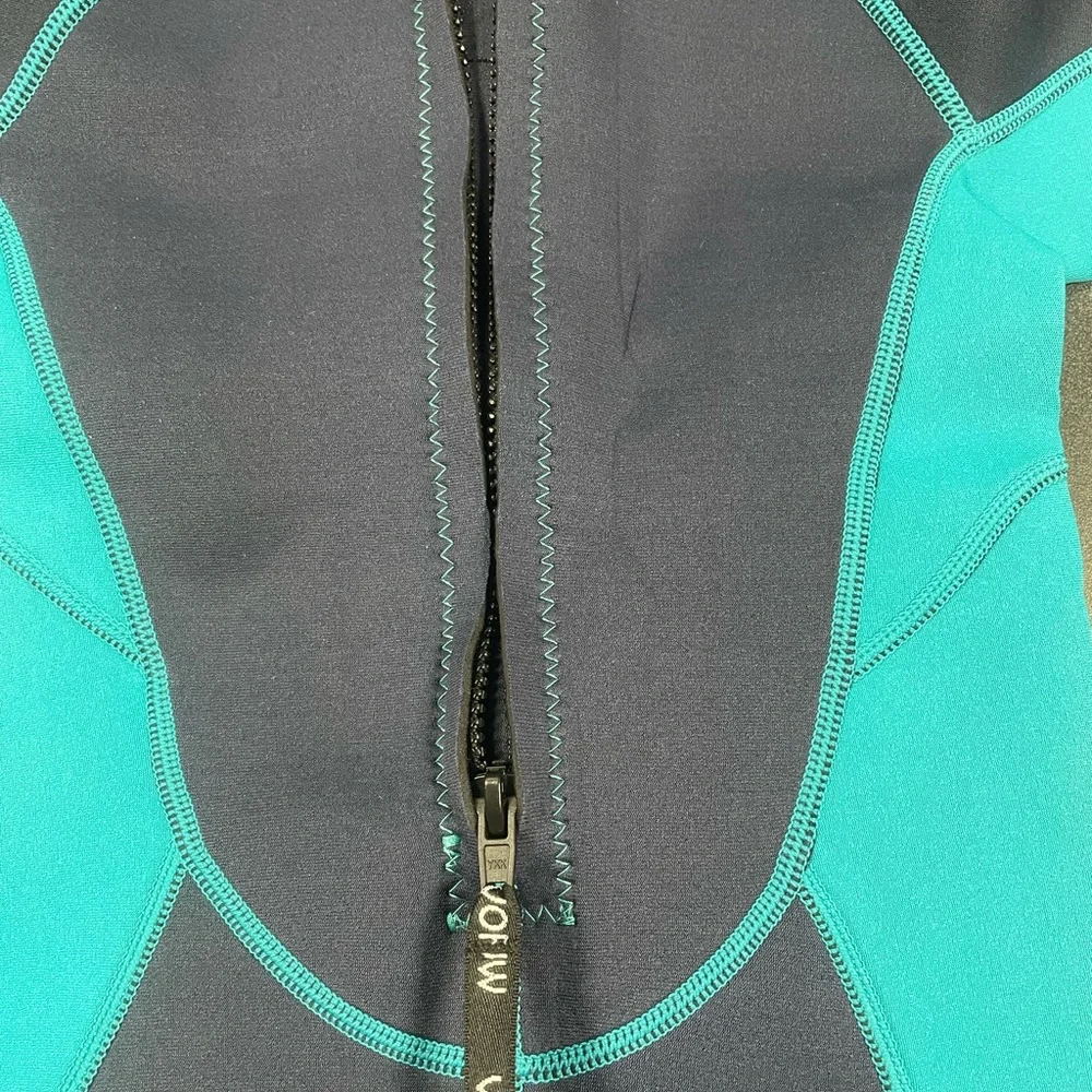 Vofiw Kids Wetsuit Teal & Navy Size 8 Girls Boys Swimsuit